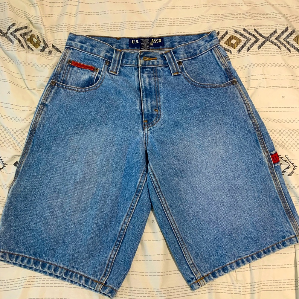 VINTAGE Boys Polo Jean Shorts